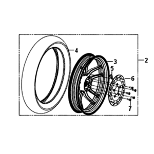 Ruota posteriore Sym Symphony ST E3