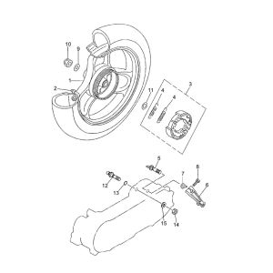 Ruota posteriore Yamaha Jog-R 50 2 tempi AC