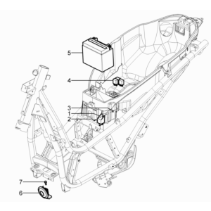 Batteria - Tromba - Relè di avviamento Piaggio Beverly 125 RST 4V Euro 3 2010-2015