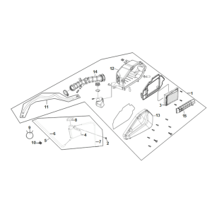 Air cleaner Sym ADX 125i ABS+ TCS E5 2023