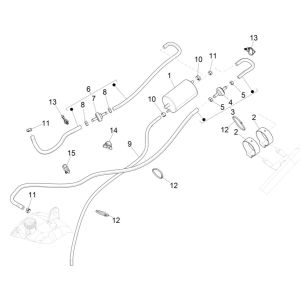Sistema antipercolazione Piaggio MP3 300 ie LT Business - Sport (con e senza ABS) 2016-2018