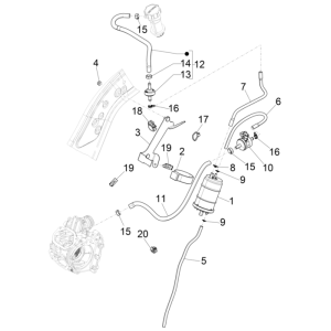 Sistema antipercolazione Vespa GTS 125 IE ABS Euro 5 2021