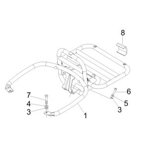 Portapacchi posteriore Vespa GTV 250 IE 4V