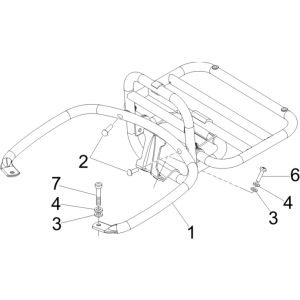 Portapacchi posteriore Vespa GTS 250 ie 2005-2009 (con ABS)