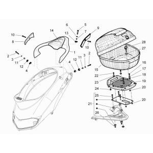 Portapacchi posteriore Piaggio Liberty 4 tempi