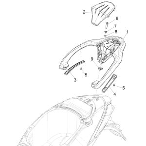 Portapacchi posteriore Piaggio Liberty 50 4 tempi AC IGET 3V Euro 5