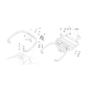 Portapacchi posteriore Vespa GTS 125 IE ABS Euro 5 2021