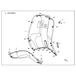 Paragambe nero opaco AGM VX50 plus 12"