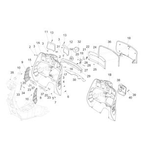 Paragambe Vespa GTS 125 IE giallo lime 928/A