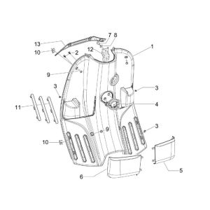 Paragambe Vespa S 50 4 tempi 4V AC blu azzurro 244/A