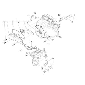 Filtro aria Vespa Sprint 50 4 tempi 2V 25km/h