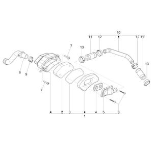 Filtro aria AC 2 tempi per Vespa LX 50