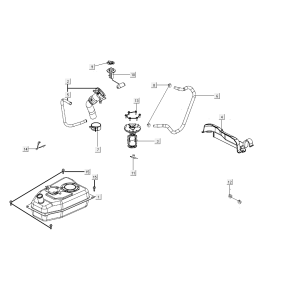 Serbatoio gas - Galleggiante serbatoio - Valvola sottovuoto Kymco People S 50i Euro 4 Matt Brown