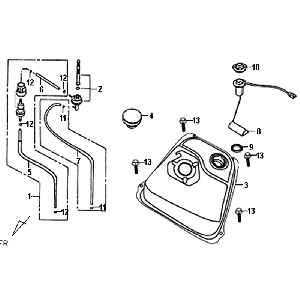 Serbatoio gas - Serbatoio galleggiante Sym Fiddle II (BK-7C) grigio ferro