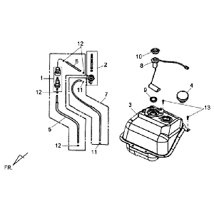 Serbatoio gas - Tank Float Sym Symphony SR (BK5560) nero