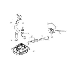 Serbatoio - Galleggiante serbatoio - Agility 16+ 125 Mat Metallic Silver