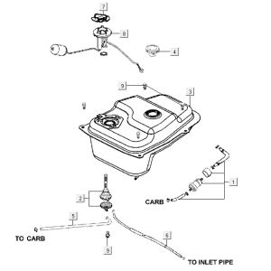 Serbatoio gas - Serbatoio galleggiante - Valvola a vuoto Agility CITY 16 125