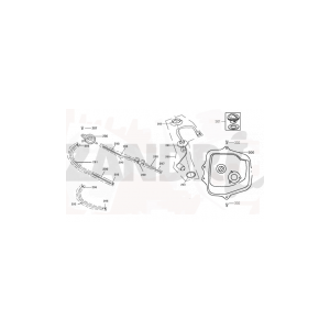 Serbatoio gas - Tank float - Valvola sottovuoto Santini Capri 125 silver