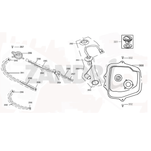 Serbatoio gas - Tank float - Valvola sottovuoto Santini Capri nera opaca