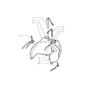 Serbatoio gas - Galleggiante serbatoio - Valvola a vuoto Beta ARK-Tribe 50 2-stroke AC silver 2009