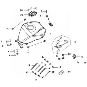 Serbatoio gas - Galleggiante serbatoio - valvola a vuoto China Strada