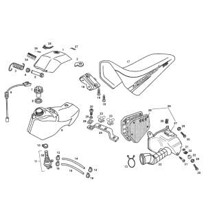 Serbatoio gas - Galleggiante serbatoio - Derbi Derbi Derbi Senda SM DRD valvola sottovuoto vecchio modello