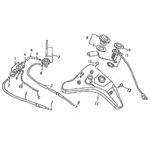 Serbatoio gas - Galleggiante serbatoio - Valvola a vuoto Lintex Retro 125