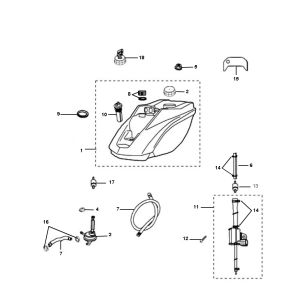 Serbatoio gas - Galleggiante serbatoio - Valvola a vuoto a 2 tempi Peugeot Ludix pro