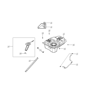 Serbatoio gas - Serbatoio galleggiante - Valvola sottovuoto Kymco Super8 Street 50i Euro 4 Matt Grey
