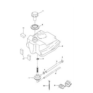 Serbatoio carburante - Galleggiante serbatoio - Valvola a vuoto a 2 tempi Yamaha Bw