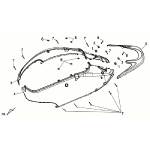 Parabrezza per moto Sym Allo GT (BK007U S882U) nero argento