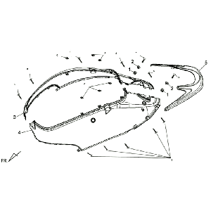 Parabrezza moto Sym Allo (WH003U GY7450U) bianco opaco grigio