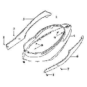 Parabrezza moto Sym DD50 blu