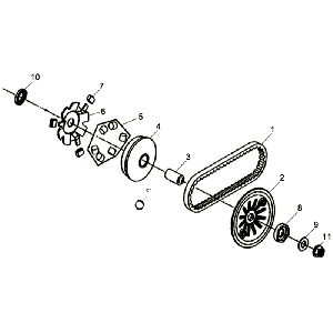 Variatore - cinghia trapezoidale Sym Allo (WH871) champagne