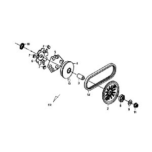 Variatore - Cinghia trapezoidale Sym Fiddle II (BK-7C) Grigio ferro