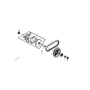 Variatore - Cinghia trapezoidale Sym Fiddle III nero opaco
