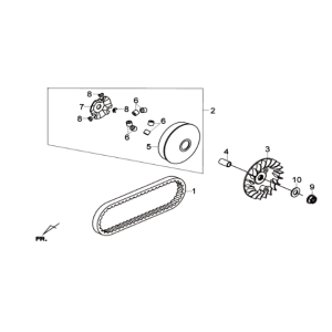Flangia mobili/cinghia trapezoidale Sym Joymax 300I ABS E3 2014-2016