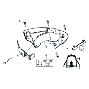 Parafango interno Sym Allo (WH871) champagne