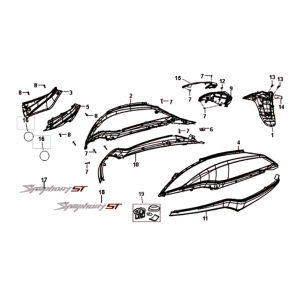 Placcatura Sym Symphony ST 125I E4 Blu/Nero/Argento (BU-280S/BK-001C/S-882U)