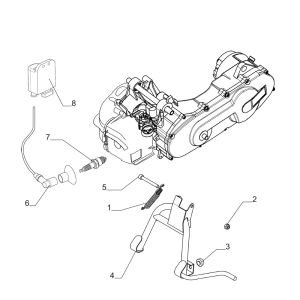 Bobina di accensione - CDI - Cavalletto centrale Moto Martin Tir 10 pollici 50 2 tempi AC 45 km/h