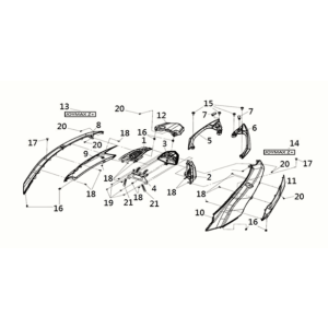Body cover Sym Joymax Z 125i E5 2022 SUBMARINE GREY (GY7547UL)