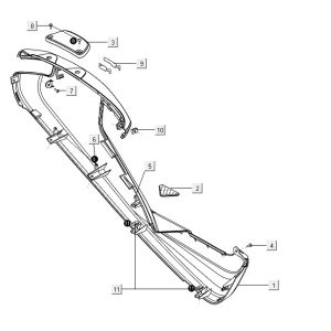 Coprimoto sinistro Niu M1 bianco