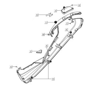 Coprimoto destro Niu M1 bianco