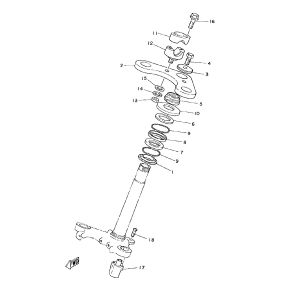 Bovenplaat - vork - balhoofd Yamaha FS1