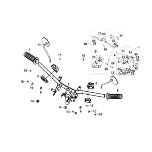 Gruppo frenante - interruttore - alimentazione maniglia Sym E-Fiddle