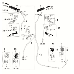 Braking system Peugeot Django 125 EFI E5 2021-2022