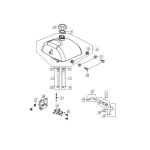 Serbatoio Kymco Maxxer 90 nero
