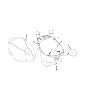 Saddle - Scatola per casco Rover Fun 4 tempi