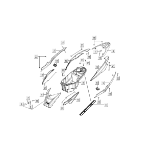 Parabrezza per moto - Scatola porta casco - portapacchi posteriore Kymco VP50i Euro 4 tecno silver