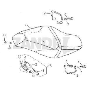 Sella BTC Grande Retro GT1 color crema caffè